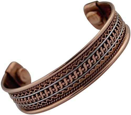 Magnetic Therapy Copper Stylish Bracelet Cuff Bangle for Both Men &amp; Women Mcb118