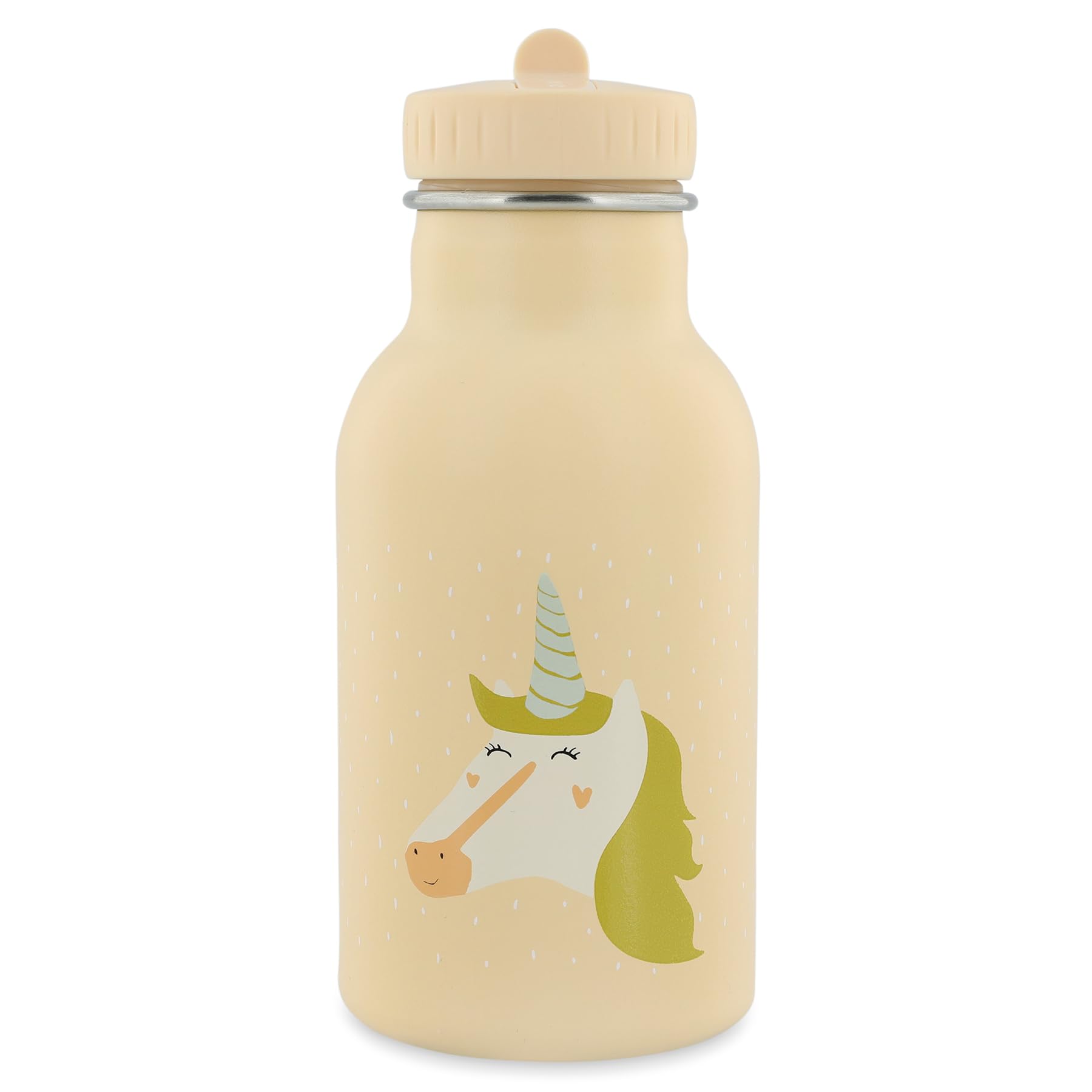 Trixie Insulated Drinking Bottle - Mrs. Unicorn - 350ml Stainless Steel Water Bottle for Kids - Nude - Keeps Drinks Cold - Eco-Friendly and BPA-Free