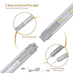 Cefrank Under Cabinet Lighting, 3pcs Linkable LED