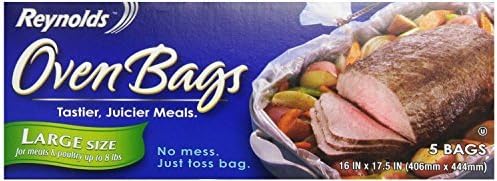 Reynolds Oven Cooking Bags-Large Size For Meats & Poultry (Up To 8-Pounds) 5 Count Boxes (Pack Of 4) 20 Bags Total