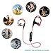 Wireless Sport Bluetooth Headphone BOROFONE BE1 Workout Headset With Earhook Design With Microphone Sweatproof Waterproof IPX4 Noise Canceling Stereo Hifi Sound Outdoor Running For Gym (Red)
