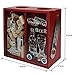Lily's Home Wine Cork and Beer Cap Holder and Beer Cap Holder Shadow Box with Magnetic Bottle Opener and Corkscrew, Wood and Glass Box Makes the Ideal Gift for the Happy and Hydrated Drinker, Red