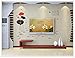 Large Long Stem Lotus Flower and Koi Fish in Traditional Oriental Painting Style Peel & Stick Wall Decals