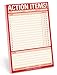 1-Count Knock Knock Action Items! Pads, Funny Office Notepads & To Do List Notepads, 6 x 9-inches each
