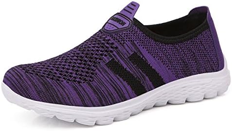 Women Mens Mesh Trainers Lightweight Breathable Athletic Sneakers Sport Slip On Walking Shoes