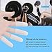 Sumifun Silicone Finger Cots- Gel Finger Protector Support for Arthritis Basketball Mallet Finger Trigger (1 Pairs Short+ 4 Pairs Long, White)