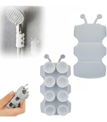 4-Pack Silicone Shower Head Holder – Strong Suction Cup Mount, Adjustable & Drill-Free Wall Bracket For Any Shower Head