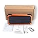 Solar Charger Friengood 15000mAh Portable Solar Power Bank Dual USB Ports Solar Phone Battery Charger with 6 LED Flashlight Light for iPhone, iPad, Samsung and More (Orange)