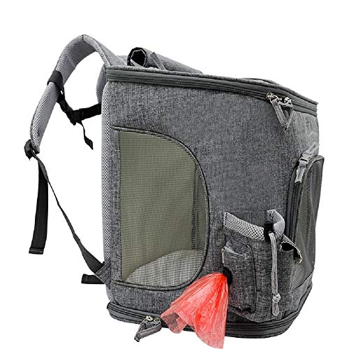 Tragetasche-fr-Haustiere-Max-Faltbare-Transportbox-Katze-Hundewelpen-Reise-Wandern-Camping-ffnung-For-Soft-seitig-Bgel-Trger-Faltbare-Im-Freien-Spielraum-Doppelschultertasche-Netz-PRAKTISCH-TRAGBA