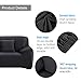 WINOMO Sofa Slipcover Black Couch Covers Furniture Protector with Pillow Cases Elastic