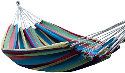 Toucan Outdoor 2 Person Cotton Hammocks 450lbs Camping Hammock (Colour Stripes)