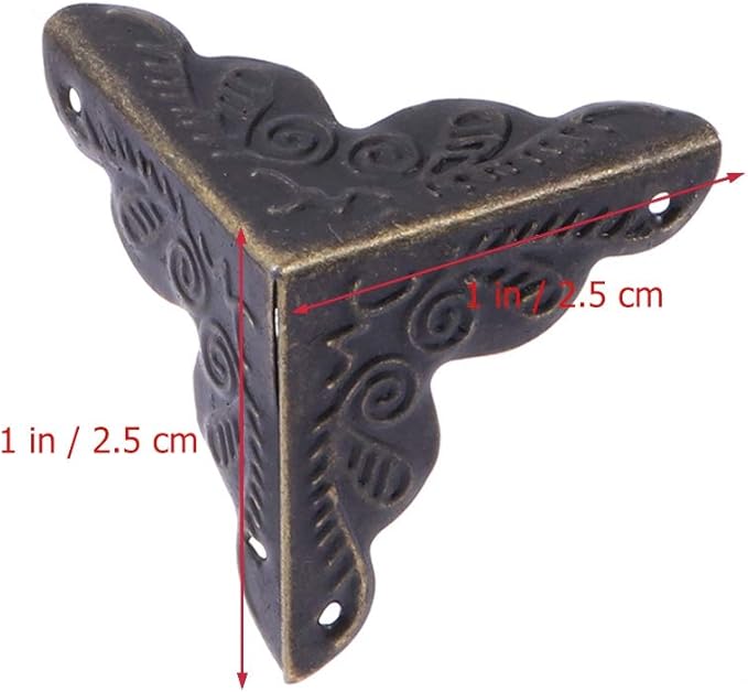 Vosarea 30 Piezas de Protectores de Esquina de Metal para Cajas de