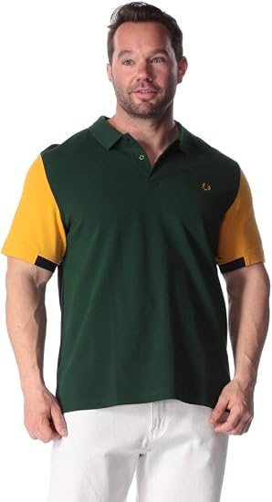 Amazon サカゼン Fred Perry 大きいサイズ メンズ 綿100 胸ロゴ 配色切り替え 半袖 ポロシャツ 並行輸入品 ポロシャツ 通販