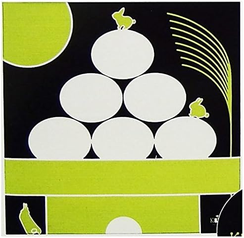 Japanese wrapping cloth FUROSHIKI RABBIT MOON MADE IN JAPAN