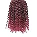 3pcs/pack bob Kinky Curl 8 Inch Afro Kinky Twist Hair Burg color Soft Synthetic Crochet Braiding Hair Extention (1B/BURG)