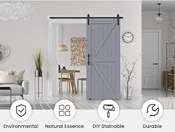 SMARTSTANDARD 30in x 84in Sliding Barn Door with