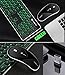 Wireless Gaming Keyboard and Mouse Combo White LED Backlit Ultra-Thin Rechargeable Keyboard and Soundless Mouse with Ergonomic Waterproof Dustproof Lage Mouse Pad for PS4,Xbox One,Desktop,PC