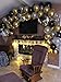 Large White Black and Gold Balloon Garland Arch Kit - Perfect Ballons for Baby or Wedding Shower Party Decorations - Giant Gold Black and White Baloon Arch Kits Wall Balloons