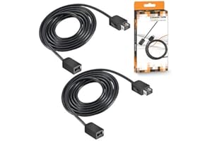Orzly SNES Mini NES Mini Extension Cables [2X] 6ft/1.8M Controller Cable Extension Leads for New 2016 & 2017 Mini Versions of