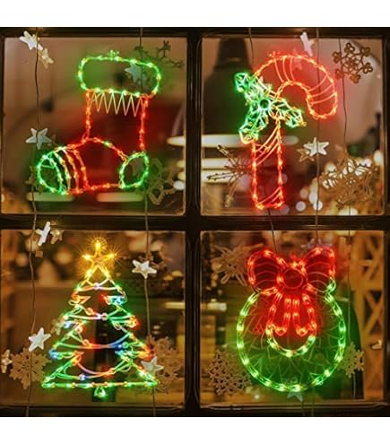 Canora Grey 4 Pack Christmas Window Silhouette Lights Decorations - View #4