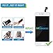 Mobiizoo iPhone 6 LCD Glass Screen Replacement White Digitizer Assembly Display Parts Repair with Durable Sensitive Clear Polarized 3D Touch Screen and Free Repair Kit with Tools for Easy DIY