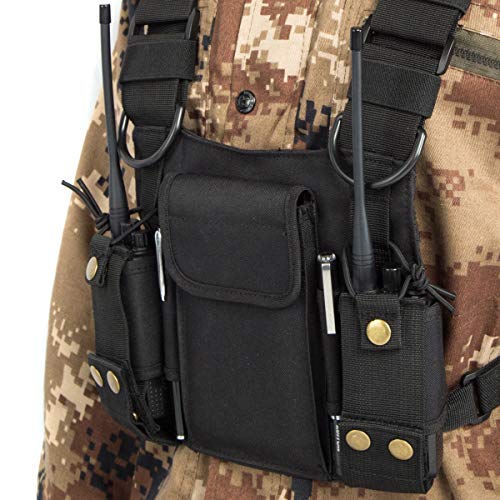 Radio Shoulder Holster Chest Harness Holder Vest Rig for Two Way Radio