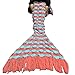 xjamus Colorful Mermaid Tail Blanket for Kids/Adults, Soft and Cozy Precision Knitting Sleeping Bag Camping, Orange