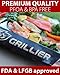 BBQ Grill Matts – Set 2 XL Mats 20x16, Best Healthy, Non-Stick, Ultimate Outdoor and Oven Liner, for Charcoal, Gas and Electric Grills