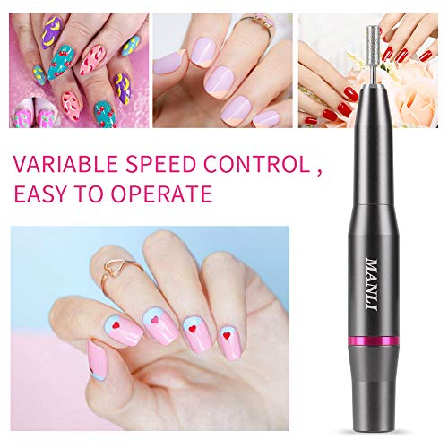 Portable Electric Nail Drill,11 in 1 Machine Professional 20000 RPM Manicure Pedicure Nail File Drill Kit Set for Acrylic, Gel Nails, Manicure Pedicure Polishing Shape Tools Design for Home Salon Use