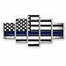 US USA American Flag Military Canvas Print Wall Art Thin Blue Line Home Decor Decals Pictures Poster for Living Room Bedroom Dining Room Office 5 Panel Paintings Framed Ready to Hang (60