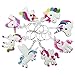 Rainbow Unicorn Party Favors 34pcs - Magical Unicorn Birthday Theme Pack Sets - Unicorn Keychain, Bracelet, Ring, Sticker Party Supplies for Kids Boys Girls Teens