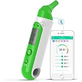 Koogeek Forehead and Ear Thermometer Bluetooth Non-Contact Handheld Infrared Medical Thermometer for iOS Android, Suitable for Baby and Adults