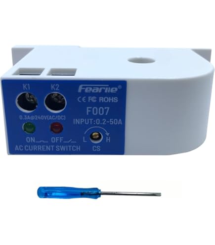 Fydun Stromsensor SZC23-NO-AL-CH – Einstellbar 0,2-30A AC, Berührungslos, Für Relais & Blitzschutz