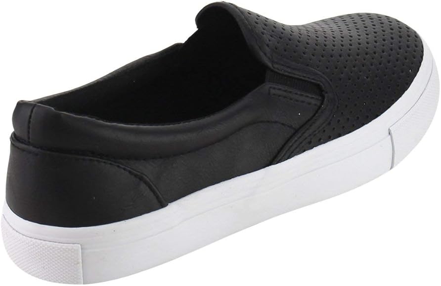 black and white slip on shoes