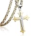 Trendsmax Mens Chain Boys Stainless Steel Cross Pendant Necklace 5mm Byzantine Necklace 22inch