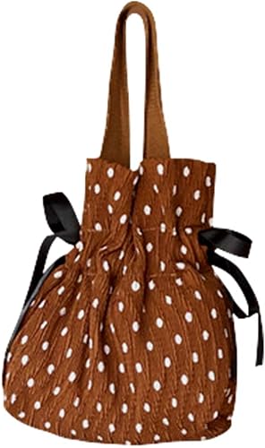 Amazon Co Jp Fupuone レディース ハンドバッグ 巾着 ミニバッグ 布 ブラウン シューズ バッグ