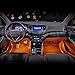 LEDGlow 4pc Orange LED Interior Footwell Underdash Neon Lighting Kit for Cars & Trucks - 7 Unique Patterns - Music Mode - 8 Brightness Levels - Auto Illumination Bypass Mode - Universal Fitment