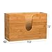Bamboo Paper Towel Dispenser - Wall Mounted & Countertop for Kitchen/Bathroom - Holds Multifold, Z-fold, Trifold, C-fold Paper Towels