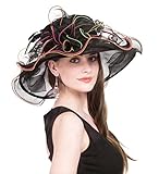 Saferin Women's Organza Church Derby Fascinator Bridal Cap British Tea Party Wedding Hat