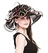 SAFERIN Women's Organza Church Kentucky Derby Fascinator Bridal Tea Party Wedding Hat