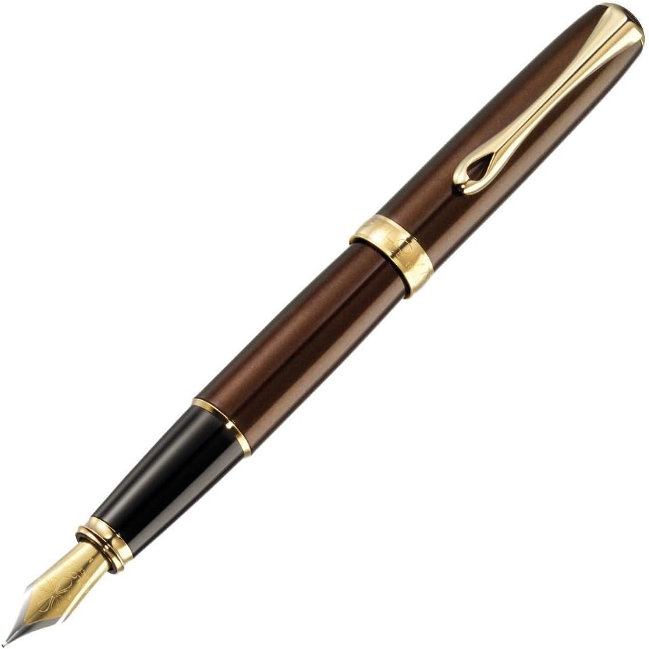 Diplomat Excellence A2 Fountain Pen with Steel Broad Nib - Marrakesh Gold