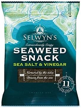(6 PACK) - Selwyns Crispy Seaweed Snack - Sea Salt & Vinegar | 15 X 4g | 6 PACK - SUPER SAVER - SAVE MONEY