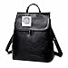 WINK KANGAROO Fashion Shoulder Bag Rucksack PU Leather Women Ladies Backpack Travel bag (black 2)