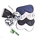 ZIMASILK Adjustable Mulberry Silk Sleep Mask Blindfold 100% Pure Mulberry Silk Eye Mask for Sleep with Bag (Blue Flower)