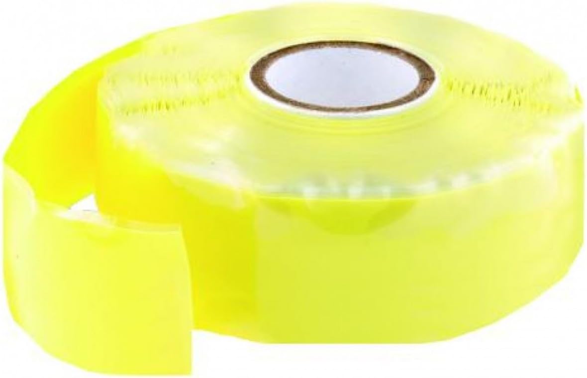 TRACPIPE Silicone Tape 25mm Wide x 2 Metres, Yellow, 25mm x 2m