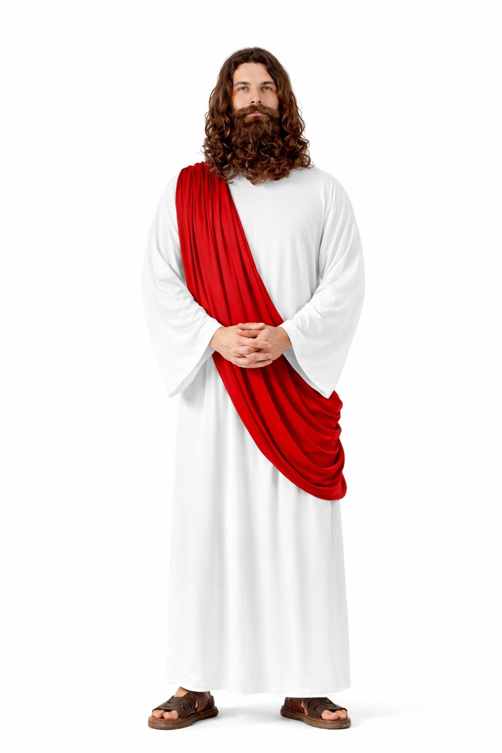 The Dragons Den Adults Jesus Christ Robes & Sash Religious Christmas Easter World Book Day Fancy Dress Costume [XXL] [Robes & Sash]
