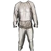 Heavy Duty Sauna Suits for Women Men Weight Loss Exercise 2 Piece Transparent Sweat Suit