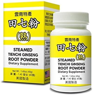 Steamed Tienchi Ginseng Root Powder Herbal Supplement Helps For Promote A Healthy Circulatory System 1.4oz Made In USA by Lao Wei