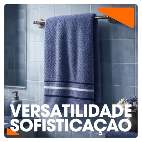 Toalha Banho Gigante Algodão Luxo Macia Alta Absorção Felpuda Premium Fio Penteado Hotel Spa Cor Azul