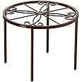 bussdis Plant Stand Plant Holder 11.4''Diameterx8.8''Height Anti-rust Metal Flower Pot Stand - indoor outdoor Flower Rack - Single Display Rack Bronze for Home and Courtyard
